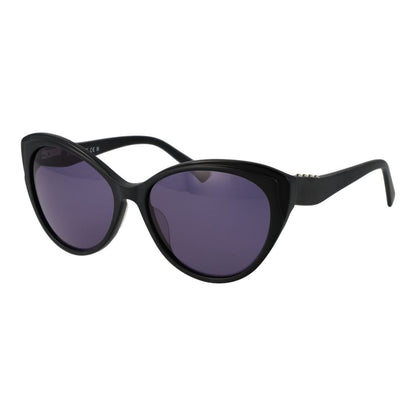 Replay Women’s Sunglasses – Black Cat Eye Frame, Purple Lenses