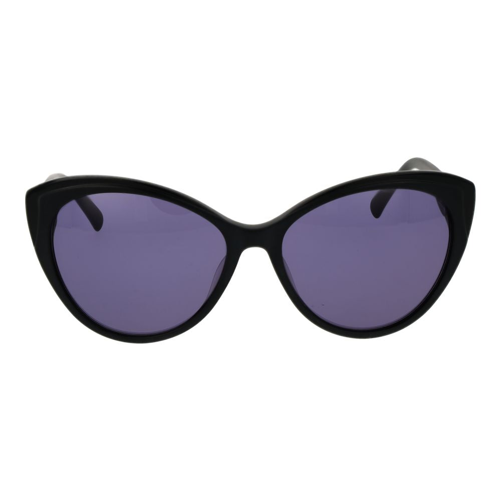 Replay Women’s Sunglasses – Black Cat Eye Frame, Purple Lenses