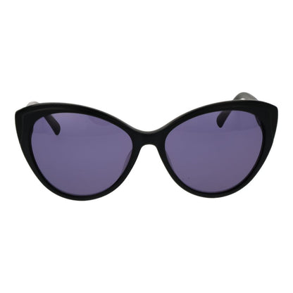 Replay Women’s Sunglasses – Black Cat Eye Frame, Purple Lenses