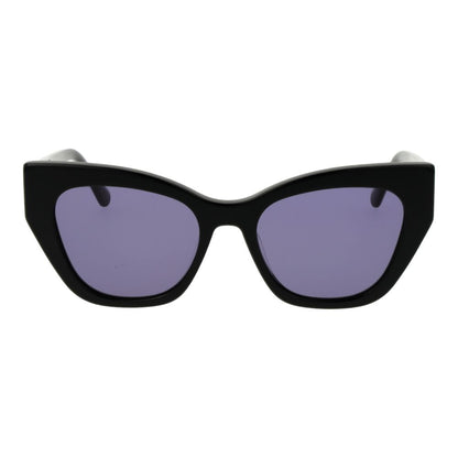 Replay Women’s Sunglasses – Black Cat Eye Frame, Purple Lenses