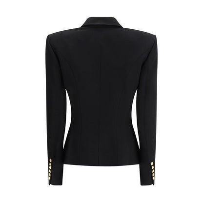 Balmain Black Wool Jacket - A Sculpted Statement of Elegance