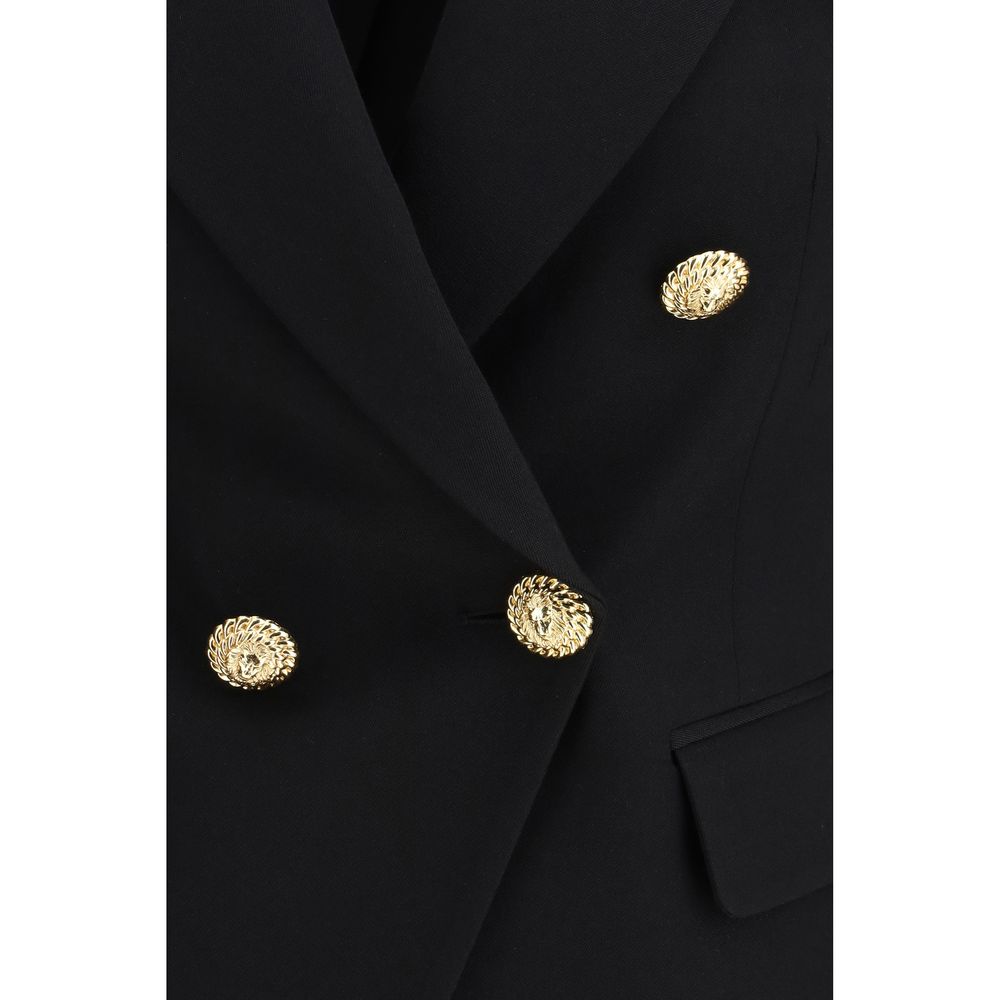Balmain Black Wool Jacket - A Sculpted Statement of Elegance
