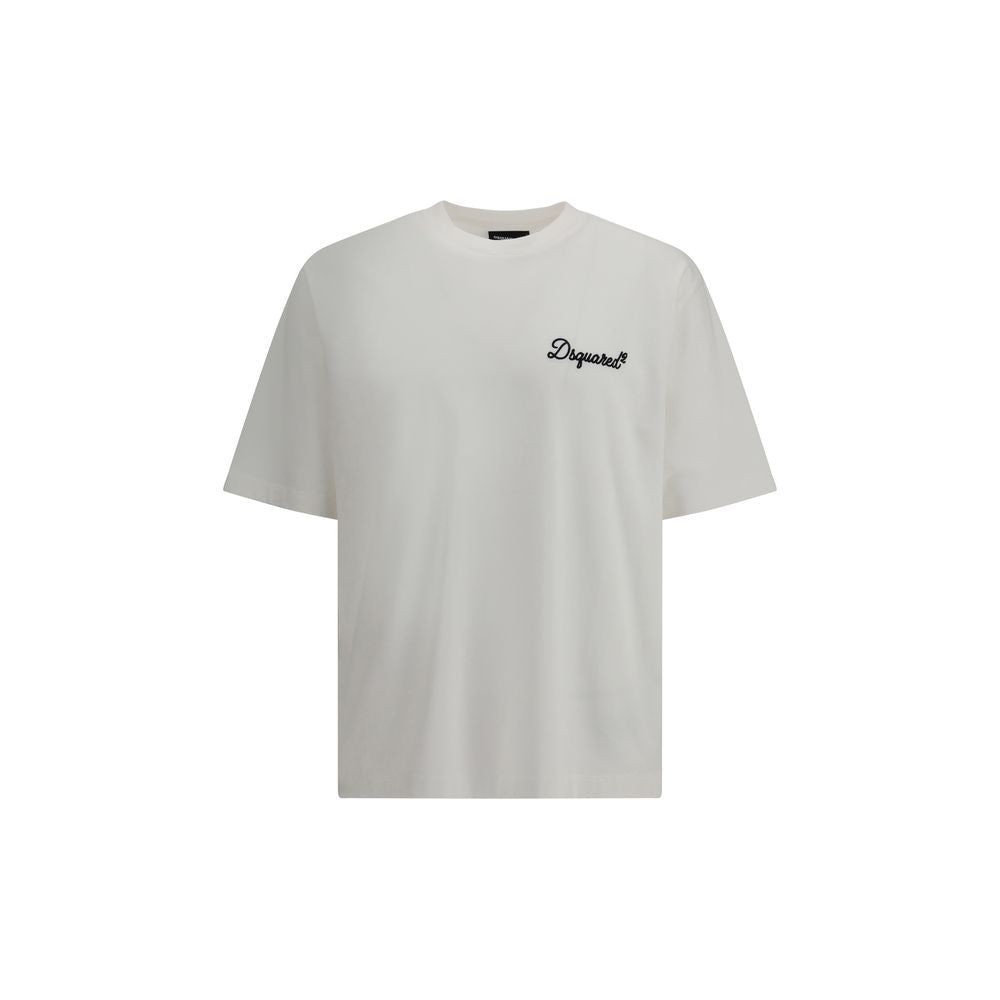 Dsquared2 Signature White Cotton Sportswear T-shirt