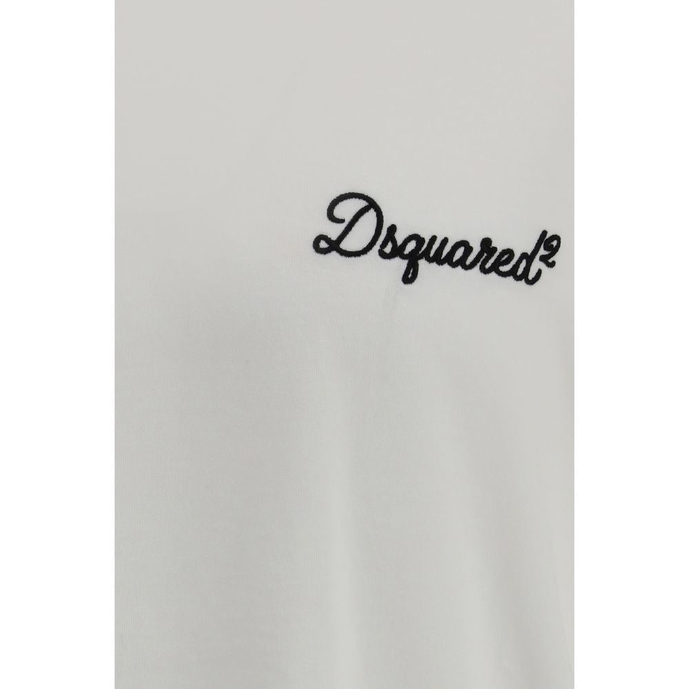 Dsquared2 Signature White Cotton Sportswear T-shirt
