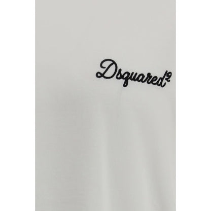 Dsquared2 Signature White Cotton Sportswear T-shirt