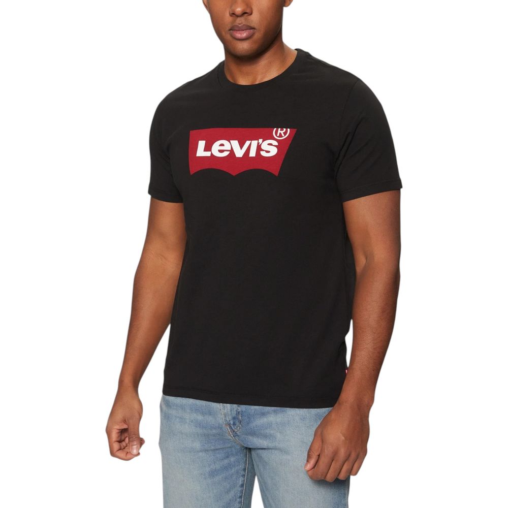 Levi's Black Cotton Housemark Tee 17783