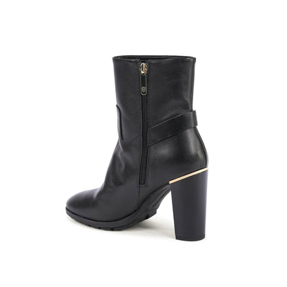 Tommy Hilfiger Black Leather Ankle Boots for Women