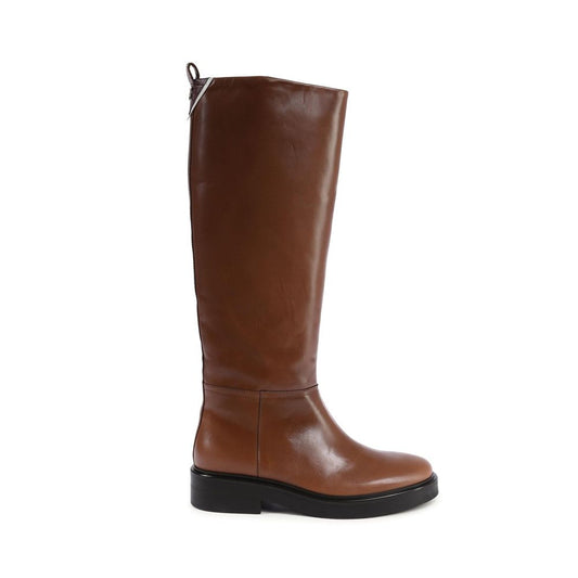 Tommy Hilfiger Brown Leather Ankle Boots for Women