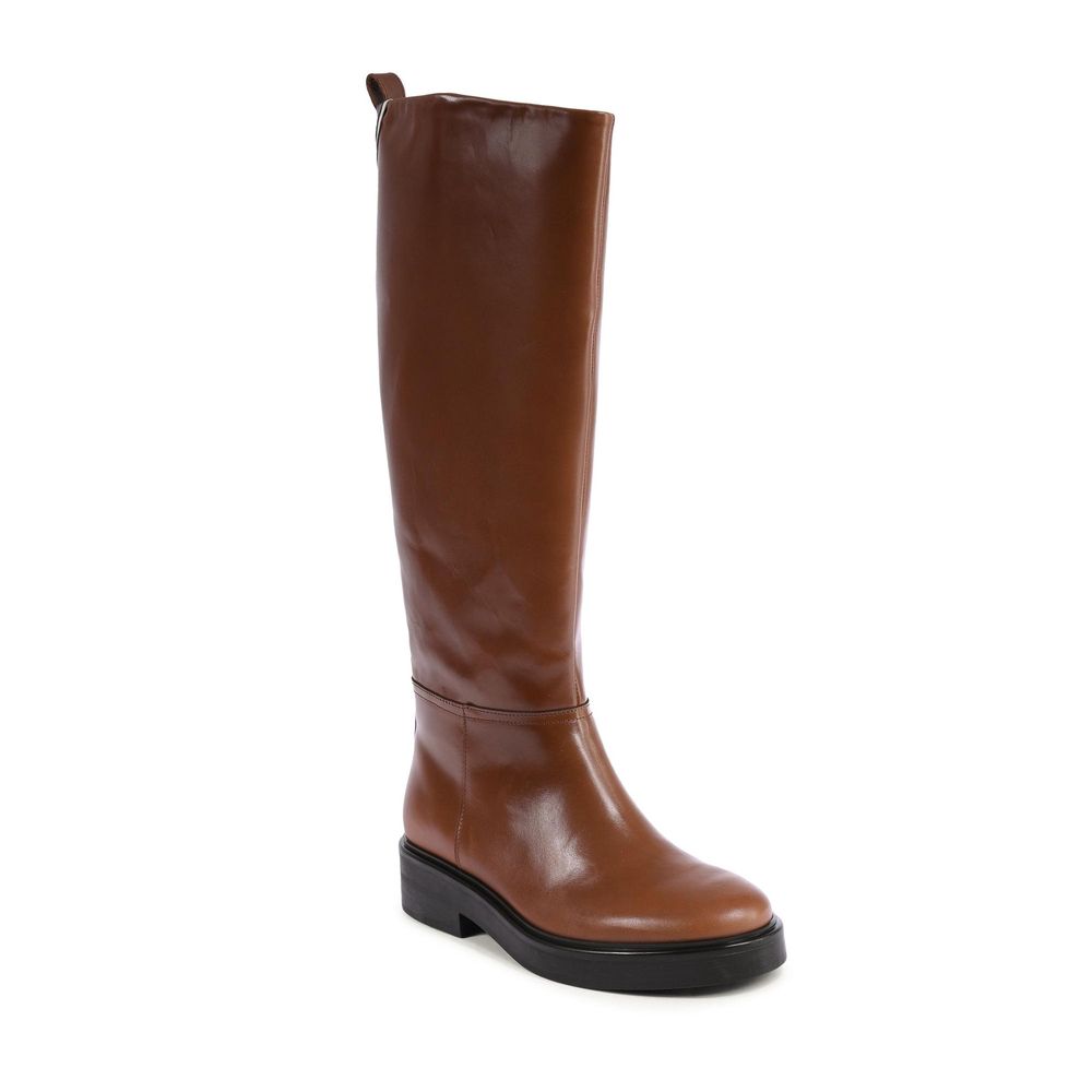 Tommy Hilfiger Brown Leather Ankle Boots for Women
