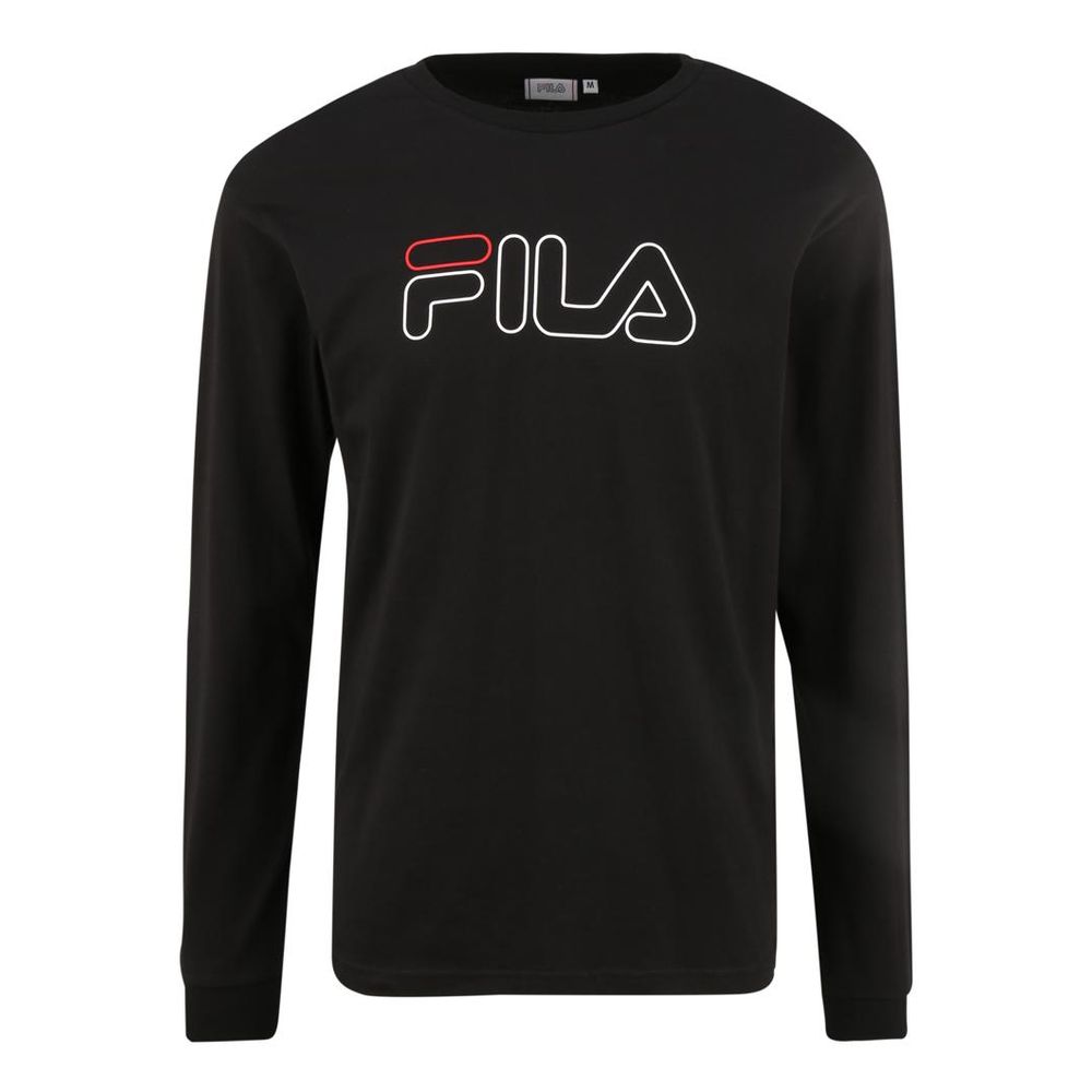 Fila Black Cotton Logo Crewneck Sweatshirt
