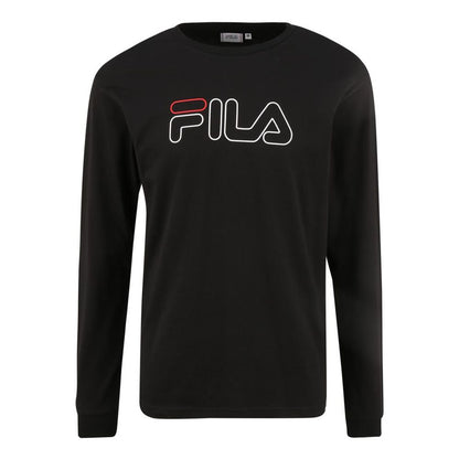 Fila Black Cotton Logo Crewneck Sweatshirt