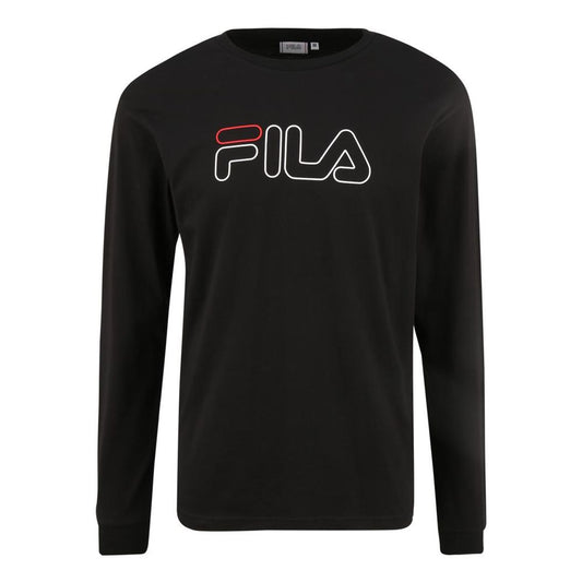 Fila Black Cotton Logo Crewneck Sweatshirt