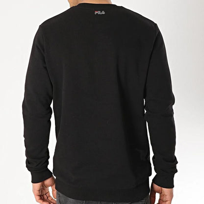 Fila Black Cotton Logo Crewneck Sweatshirt