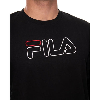 Fila Black Cotton Logo Crewneck Sweatshirt