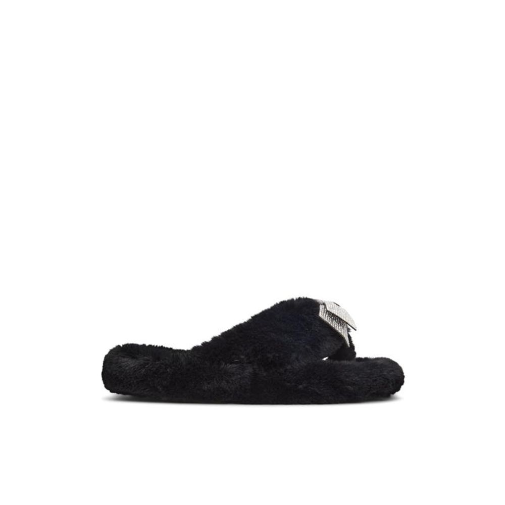 ALDO Black Polyester Slippers - Chic Comfort for Every Occasion