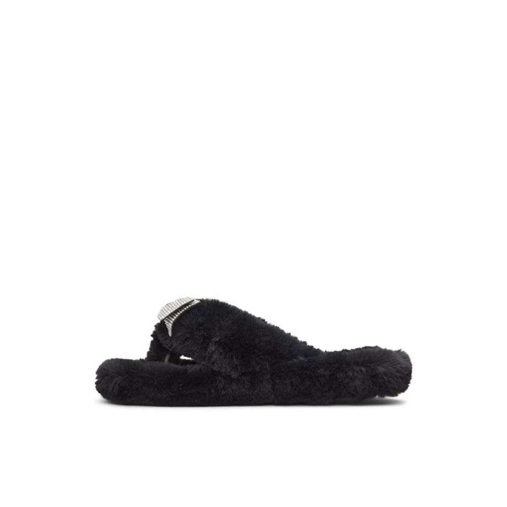 ALDO Black Polyester Slippers - Chic Comfort for Every Occasion