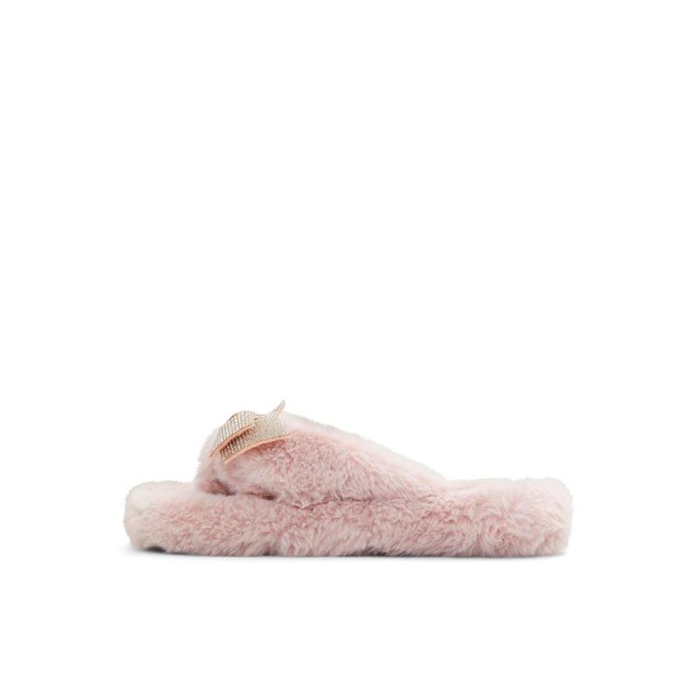 ALDO Light Pink Polyester Slippers