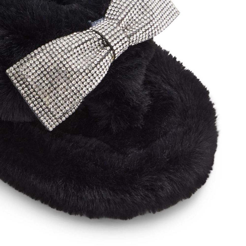 ALDO Black Polyester Slippers - Chic Comfort for Every Occasion