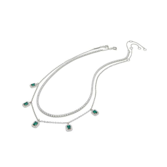 ALDO Dark Green Cubic Zirconia Necklace