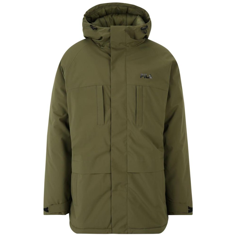 Fila Green Polyester Parka – Olive Night Down Jacket