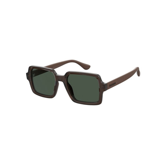 HAVAIANAS Unisex Sunglasses – Brown Frame, Green Lenses