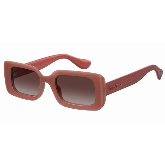 HAVAIANAS Women’s Sunglasses – Pink Rubber Frame, Brown Gradient Lenses