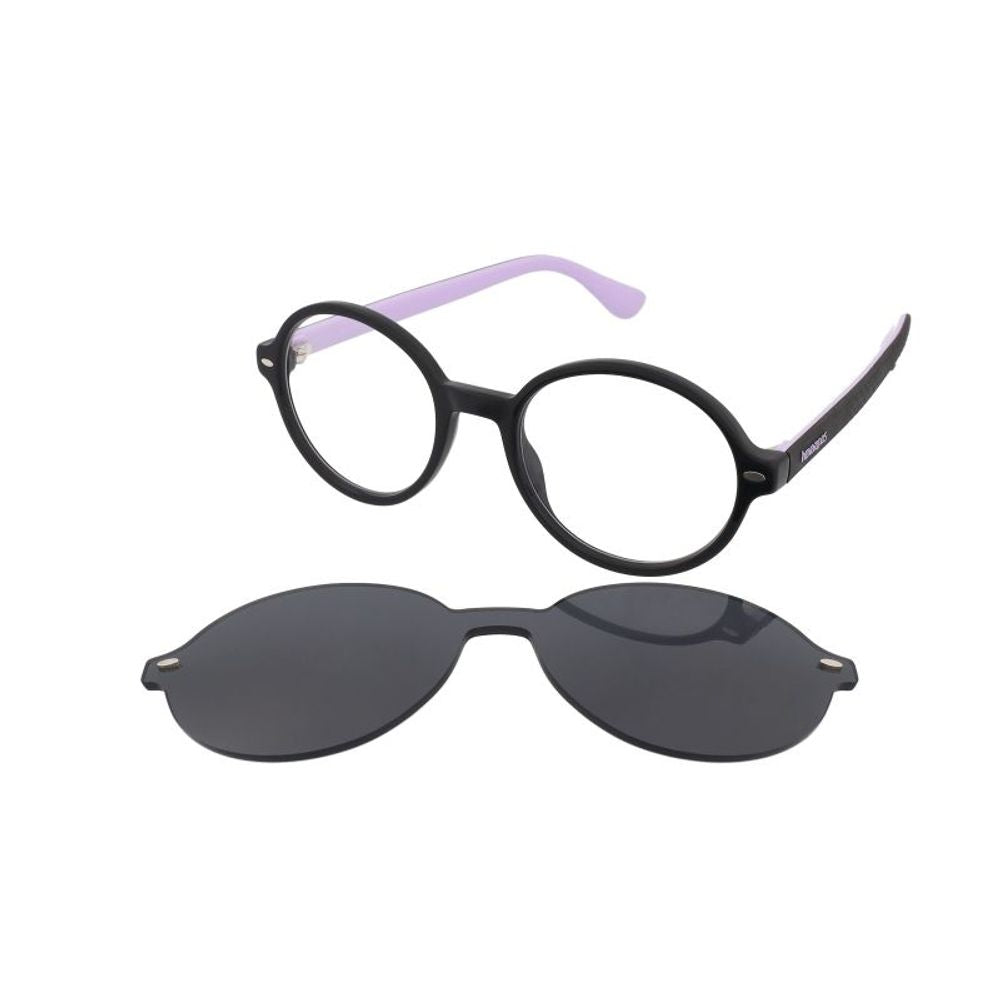 HAVAIANAS Black Acetate Glasses with Sun Clip