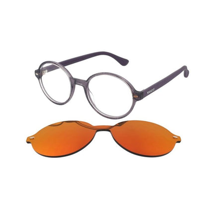 HAVAIANAS Purple Acetate Glasses with Clip-On