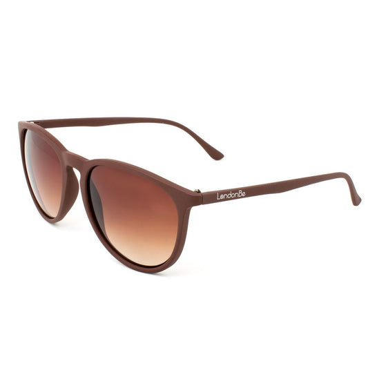LONDONBE Unisex Brown Injected Sunglasses with Gradient Lenses