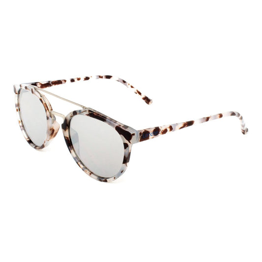 LONDONBE Unisex Sunglasses – Brown Injected Frame, Mirror Grey Lenses