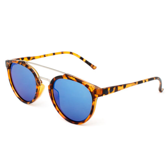 LONDONBE Unisex Brown Sunglasses – Mirrored Lenses