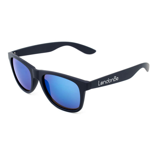 LONDONBE Unisex Sunglasses – Blue Injected Frame, Mirror Lenses