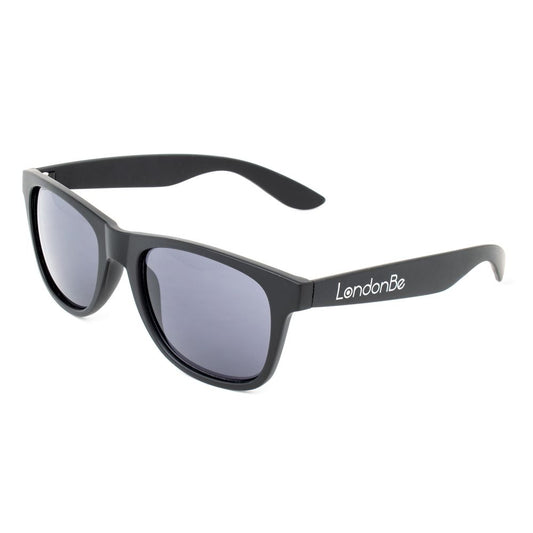 LONDONBE Unisex Black Injected Sunglasses – 50mm Lens