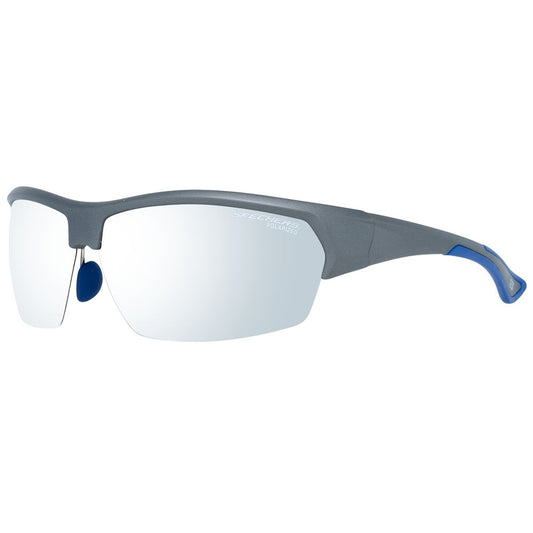 SKECHERS Unisex Sunglasses – Grey Plastic Frame, Stylish Design