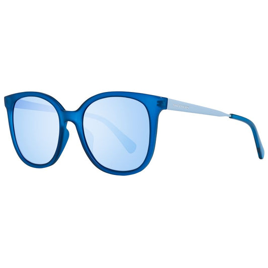 SKECHERS Women’s Sunglasses – Blue Plastic Frame, 53mm Lenses