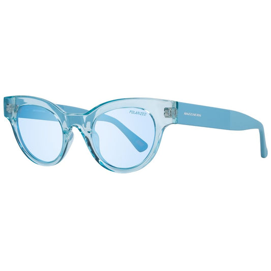 SKECHERS Women’s Sunglasses – Blue Plastic Frame, 49mm Lenses