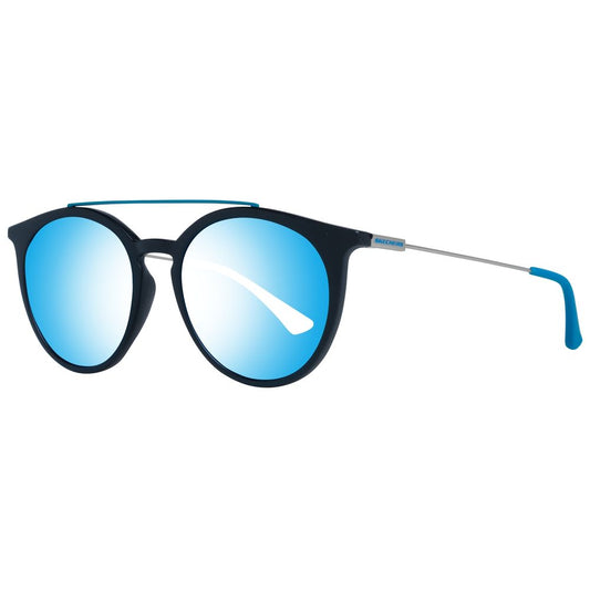 SKECHERS Unisex Sunglasses – Black Metal Frame with Brown Lenses