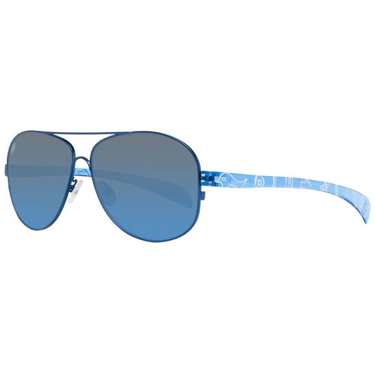TRY COVER CHANGE Unisex Blue Metal Sunglasses with Gradient Lenses