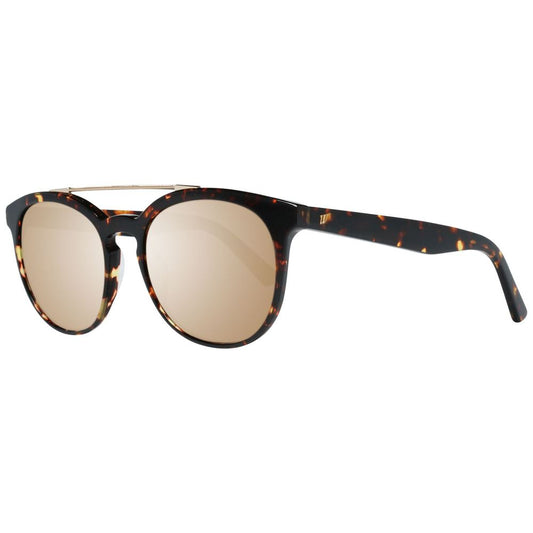 WEB EYEWEAR Unisex Sunglasses – Brown Plastic Frame, Gold Accents