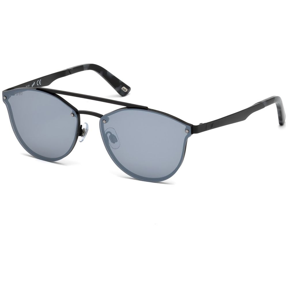 WEB EYEWEAR Unisex Black Metal Sunglasses – 59/15/140mm