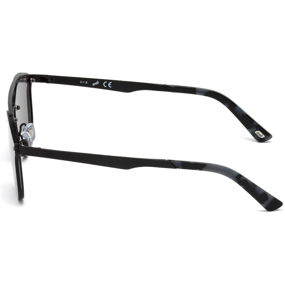 WEB EYEWEAR Unisex Black Metal Sunglasses – 59/15/140mm