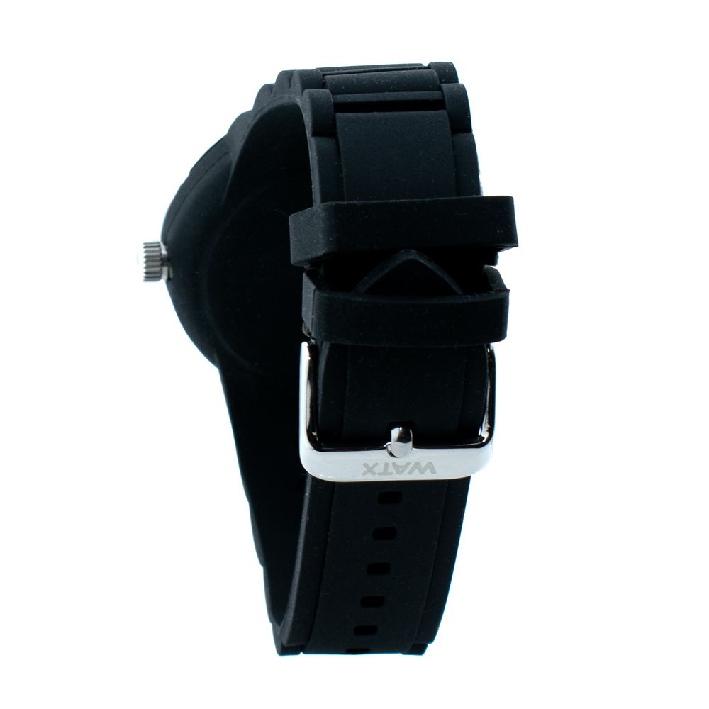 WATXANDCO Black Rubber Sport Watch
