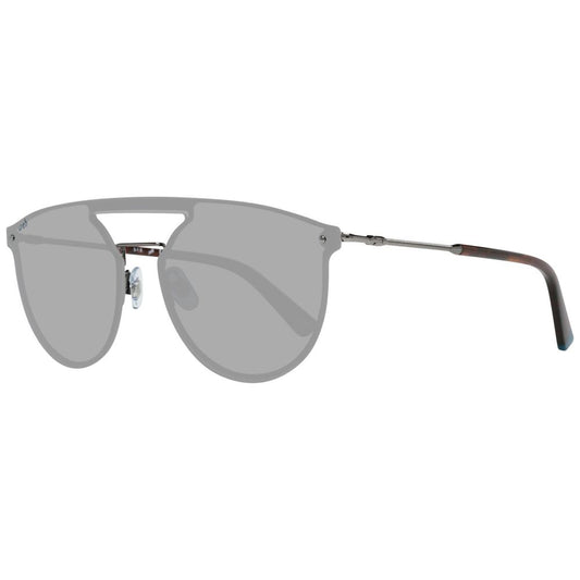 WEB EYEWEAR Unisex Gray Metal Sunglasses – Blue Lenses