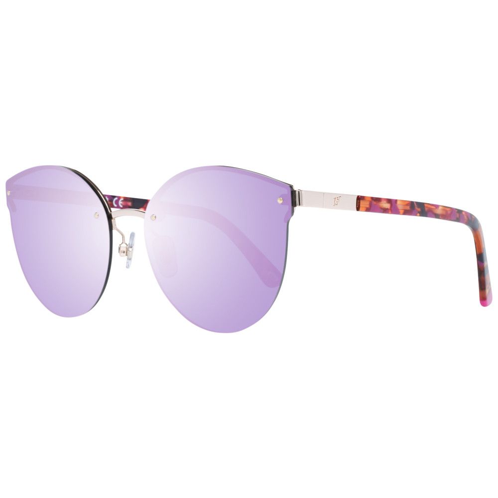 WEB EYEWEAR Unisex Silver Metal Sunglasses – Stylish Lilac Lenses