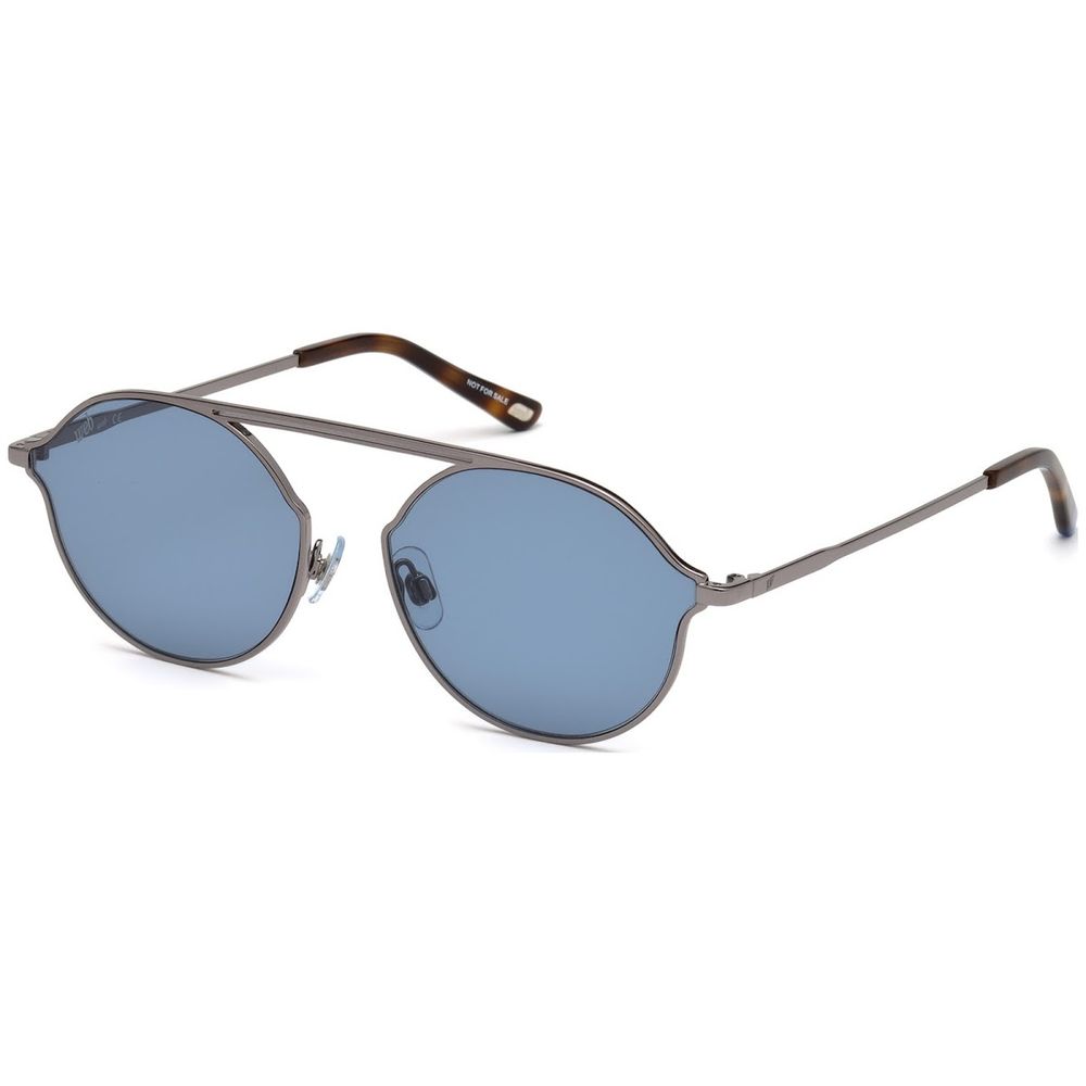 WEB EYEWEAR Unisex Silver Metal Sunglasses – 57mm Lenses