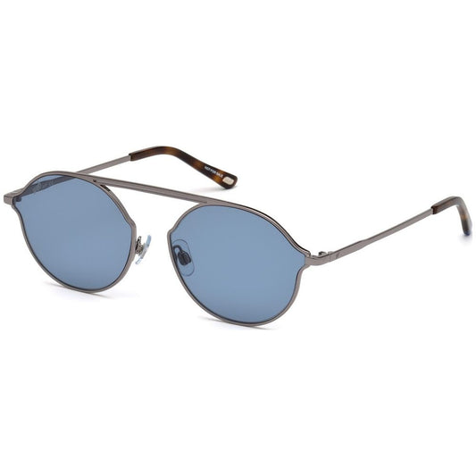 WEB EYEWEAR Unisex Silver Metal Sunglasses – 57mm Lenses
