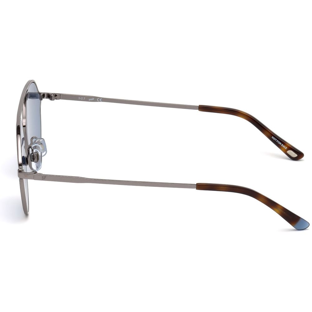 WEB EYEWEAR Unisex Silver Metal Sunglasses – 57mm Lenses