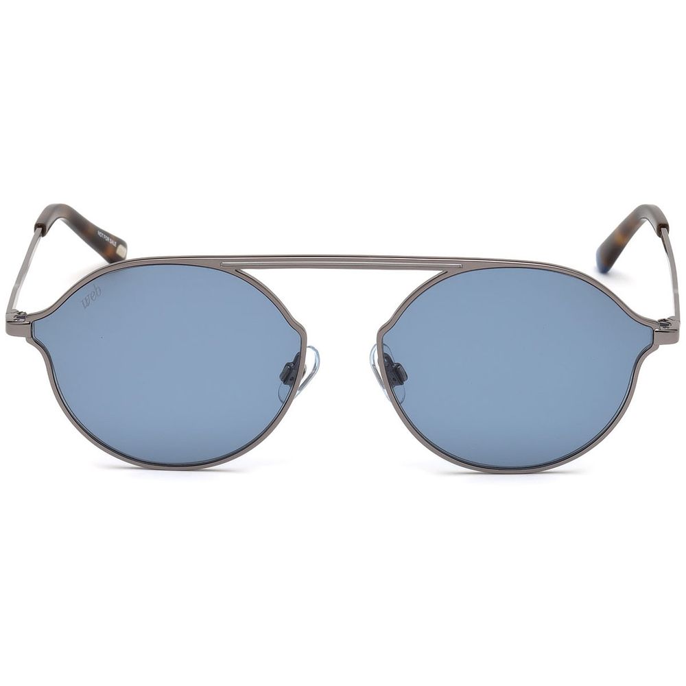 WEB EYEWEAR Unisex Silver Metal Sunglasses – 57mm Lenses