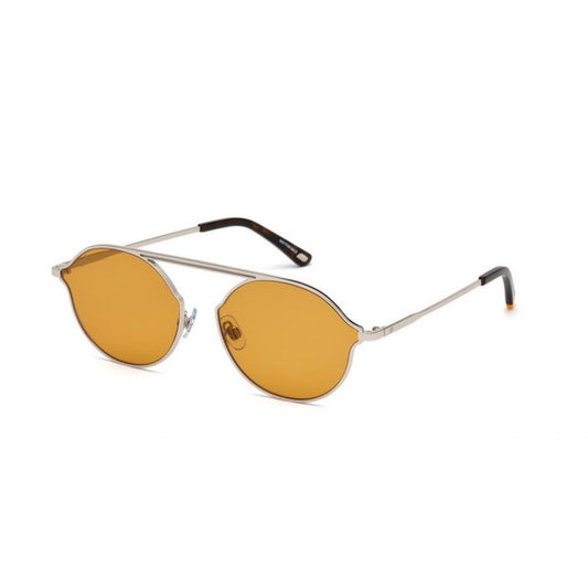 WEB EYEWEAR Silver Metal Sunglasses – Unisex Style with Brown Lenses