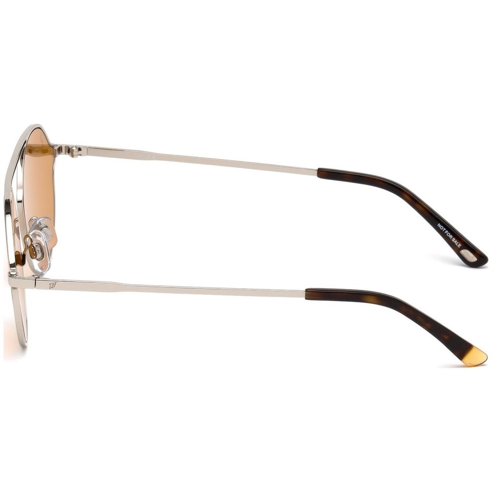 WEB EYEWEAR Silver Metal Sunglasses – Unisex Style with Brown Lenses